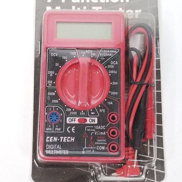Cen Tech 7 Function Multi Tester Meter LCD Readout - Picture 2 of 5